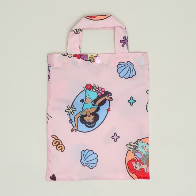 【ベビードール】プリンセス 【撥水】キャラクター レインコート 1212K (ランドセル対応/収納袋付) / ベビーサイズ キッズ S(80-90cm) M(100-110cm) L(120-130cm) 雨具 レイングッズ 羽織り 撥水 フードに透明窓付き ランドセルが背負える