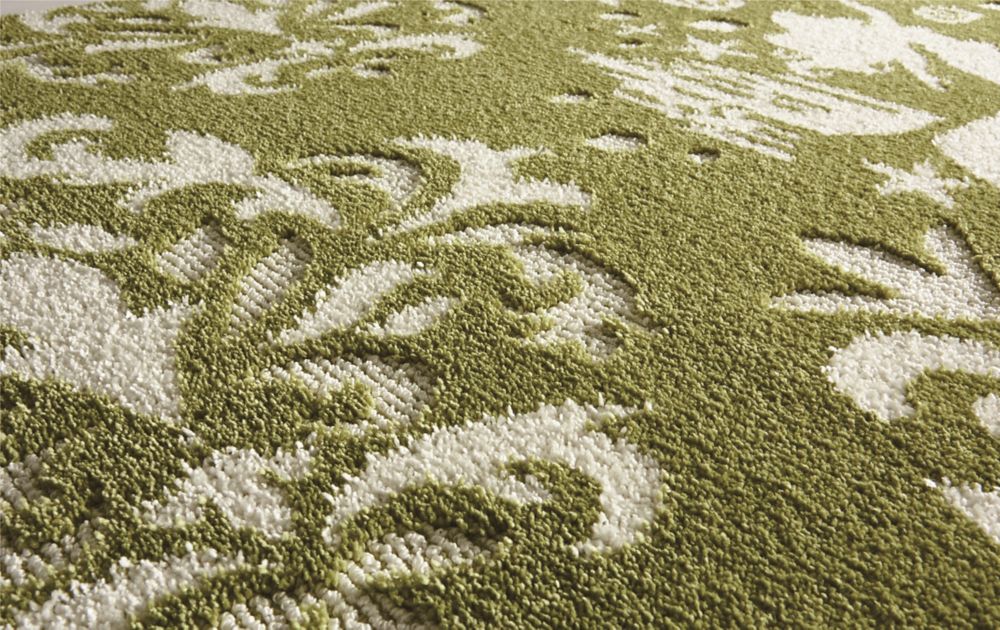 プリンセス ダマスク ラグ DRT-1069 グリーン