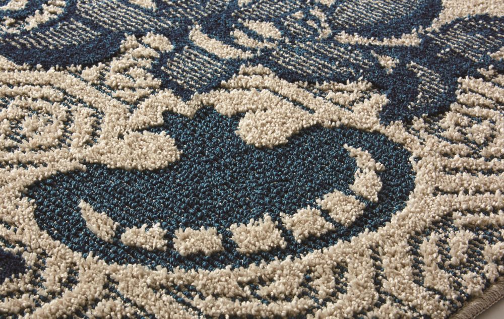 アリス ローズブーケ ラグ DRA-106C ネイビー