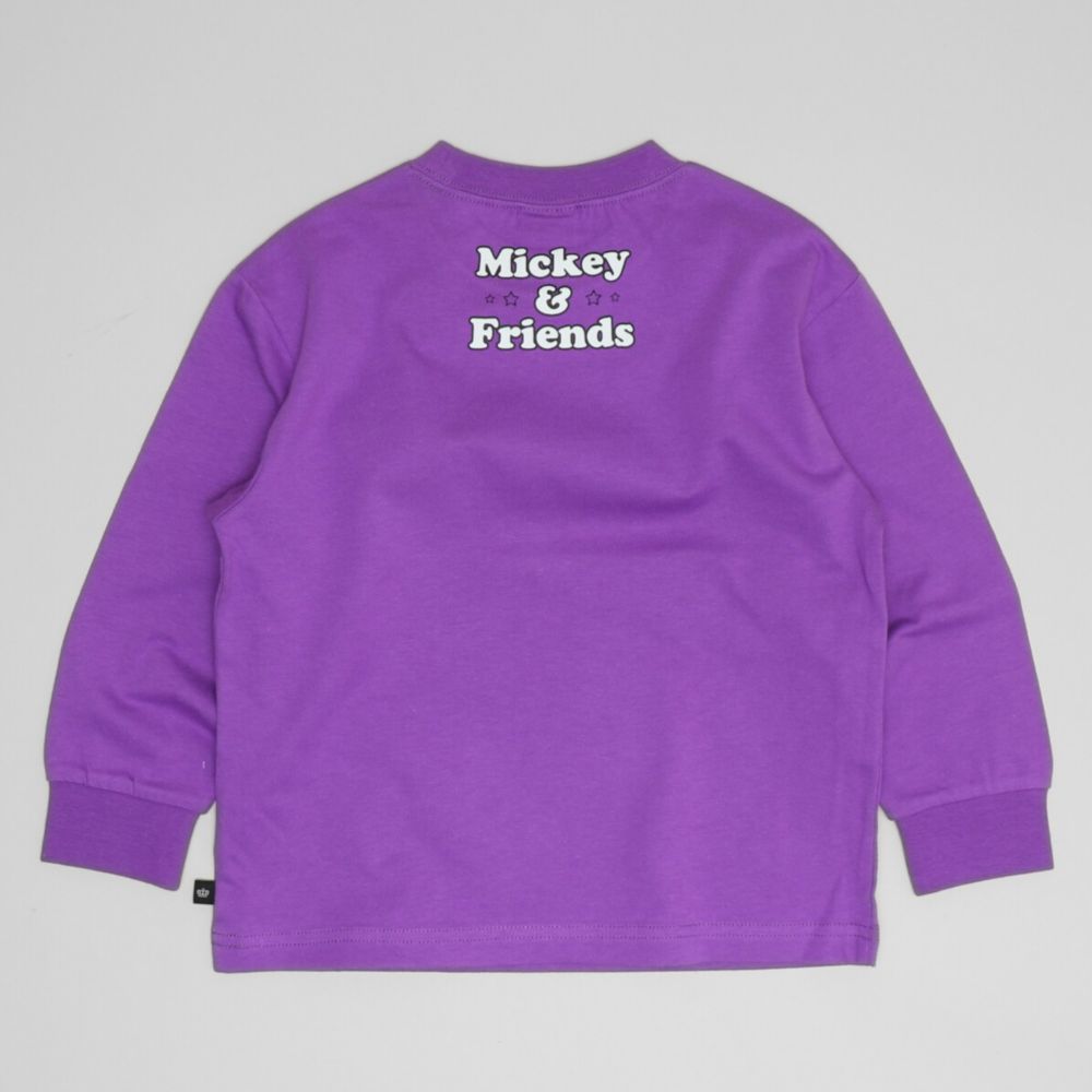 【ベビードール】グーフィー 親子お揃い BIGキャラクターロンT 1245K / ベビーサイズ キッズ トップス 長袖 Tシャツ クルーネック カットソー リンクコーデ ペアルック 親子コーデ 天竺素材