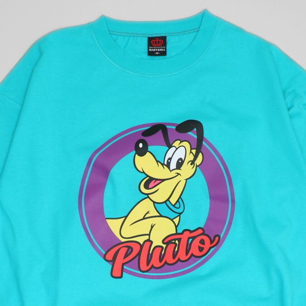 【ベビードール】プルート 親子お揃い BIGキャラクターロンT 1245A / 大人 ユニセックス 男女兼用 トップス 長袖 Tシャツ クルーネック カットソー リンクコーデ ペアルック 親子コーデ 天竺素材