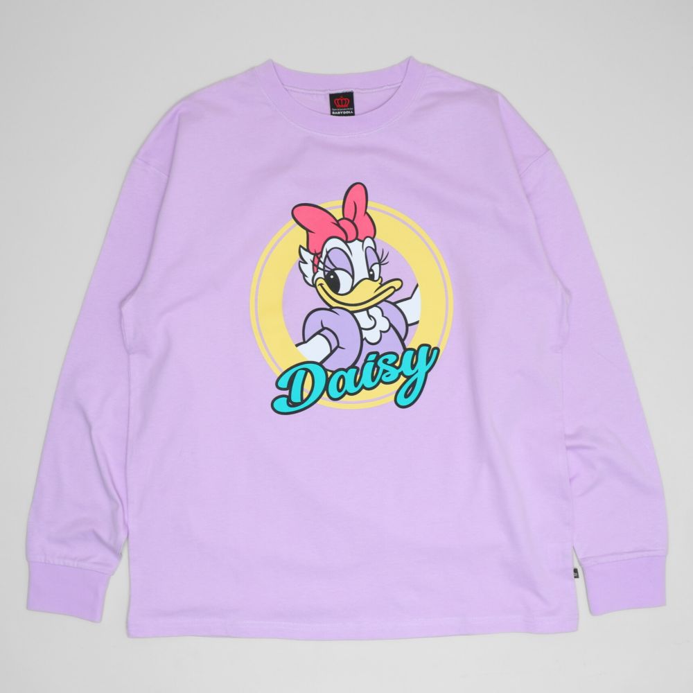 【ベビードール】デイジー 親子お揃い BIGキャラクターロンT 1245A / 大人 ユニセックス 男女兼用 トップス 長袖 Tシャツ クルーネック カットソー リンクコーデ ペアルック 親子コーデ 天竺素材