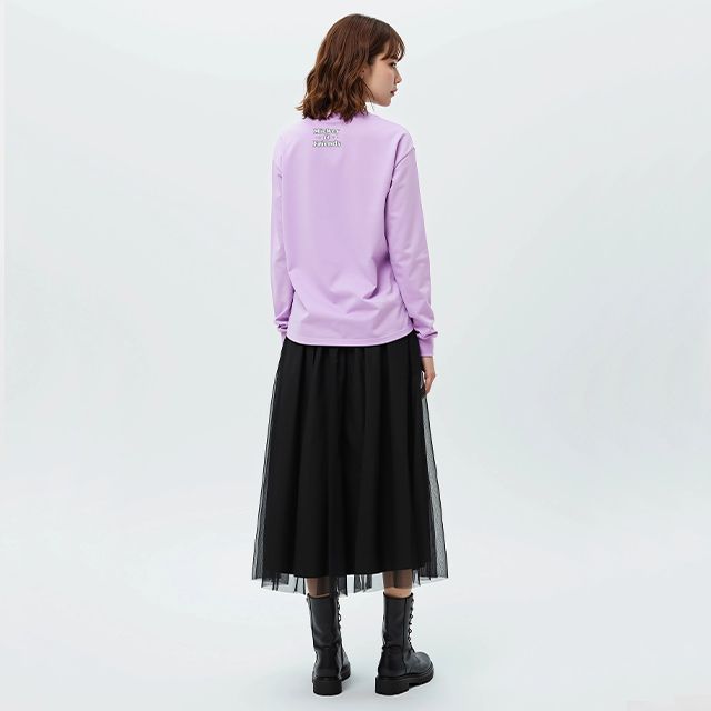 【ベビードール】デイジー 親子お揃い BIGキャラクターロンT 1245A / 大人 ユニセックス 男女兼用 トップス 長袖 Tシャツ クルーネック カットソー リンクコーデ ペアルック 親子コーデ 天竺素材