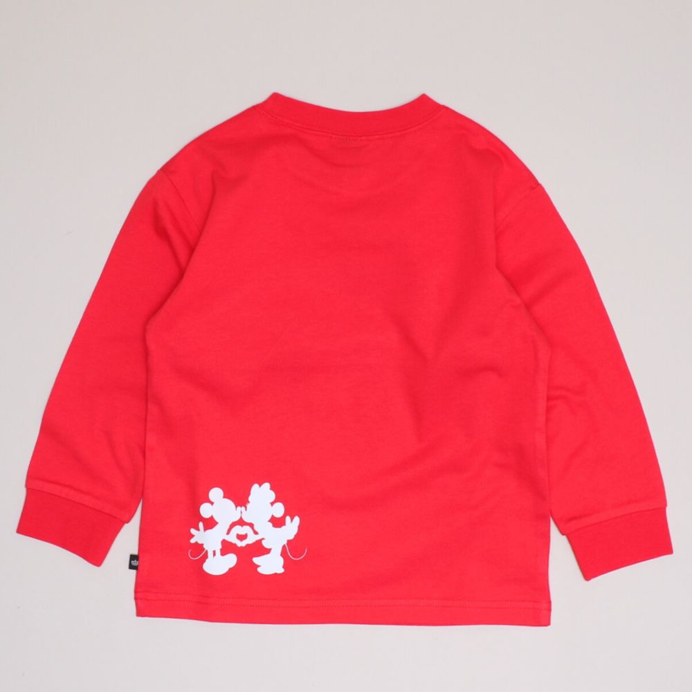 【ベビードール】ミッキー ミニー ハートキャラクターロンT 1246K / ベビーサイズ キッズ 男女共用 ユニセックス トップス 長袖 Tシャツ クルーネック カットソー