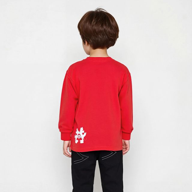 【ベビードール】ミッキー ミニー ハートキャラクターロンT 1246K / ベビーサイズ キッズ 男女共用 ユニセックス トップス 長袖 Tシャツ クルーネック カットソー
