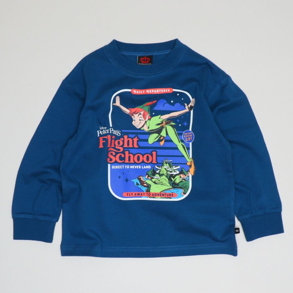 【ベビードール】ピーターパン ロンT 1248K / ベビーサイズ キッズ トップス 長袖 Tシャツ クルーネック カットソー パークコーデ ゴールド箔プリント 天竺素材