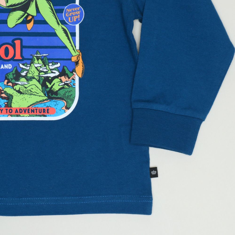 【ベビードール】ピーターパン ロンT 1248K / ベビーサイズ キッズ トップス 長袖 Tシャツ クルーネック カットソー パークコーデ ゴールド箔プリント 天竺素材
