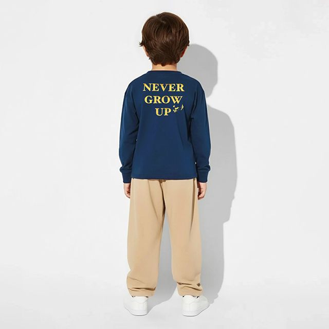 【ベビードール】ピーターパン ロンT 1248K / ベビーサイズ キッズ トップス 長袖 Tシャツ クルーネック カットソー パークコーデ ゴールド箔プリント 天竺素材