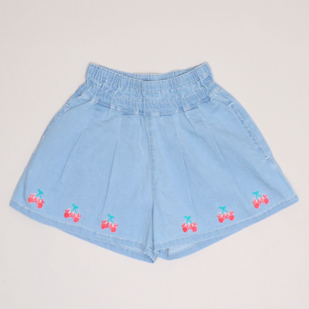 【ベビードール】ミニー デニムキュロットショートパンツ 1251K （トップス別売） / ベビーサイズ キッズ ボトムス 短パン ショーパン キュロット パンツスカート デニム ガーリー ウエスト総ゴム ゴム穴付