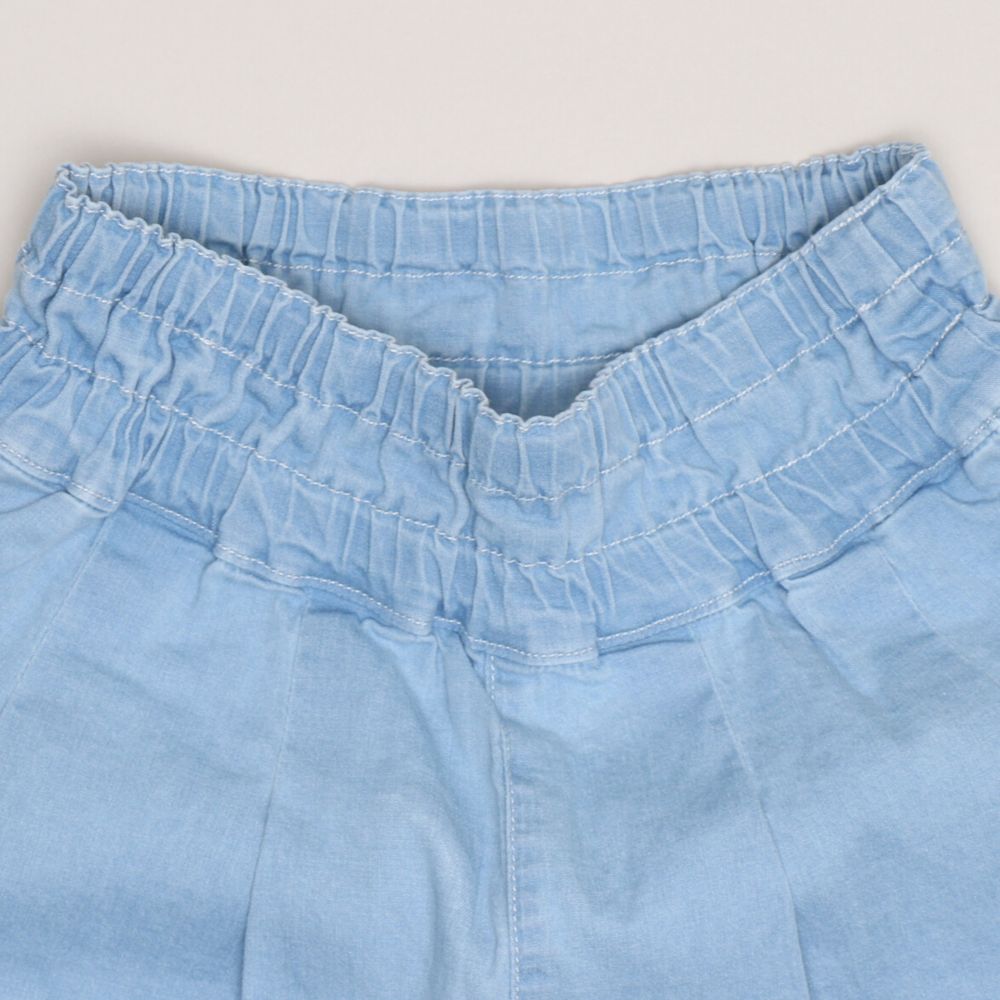 【ベビードール】ミニー デニムキュロットショートパンツ 1251K （トップス別売） / ベビーサイズ キッズ ボトムス 短パン ショーパン キュロット パンツスカート デニム ガーリー ウエスト総ゴム ゴム穴付