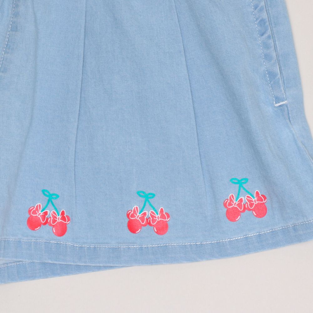 【ベビードール】ミニー デニムキュロットショートパンツ 1251K （トップス別売） / ベビーサイズ キッズ ボトムス 短パン ショーパン キュロット パンツスカート デニム ガーリー ウエスト総ゴム ゴム穴付