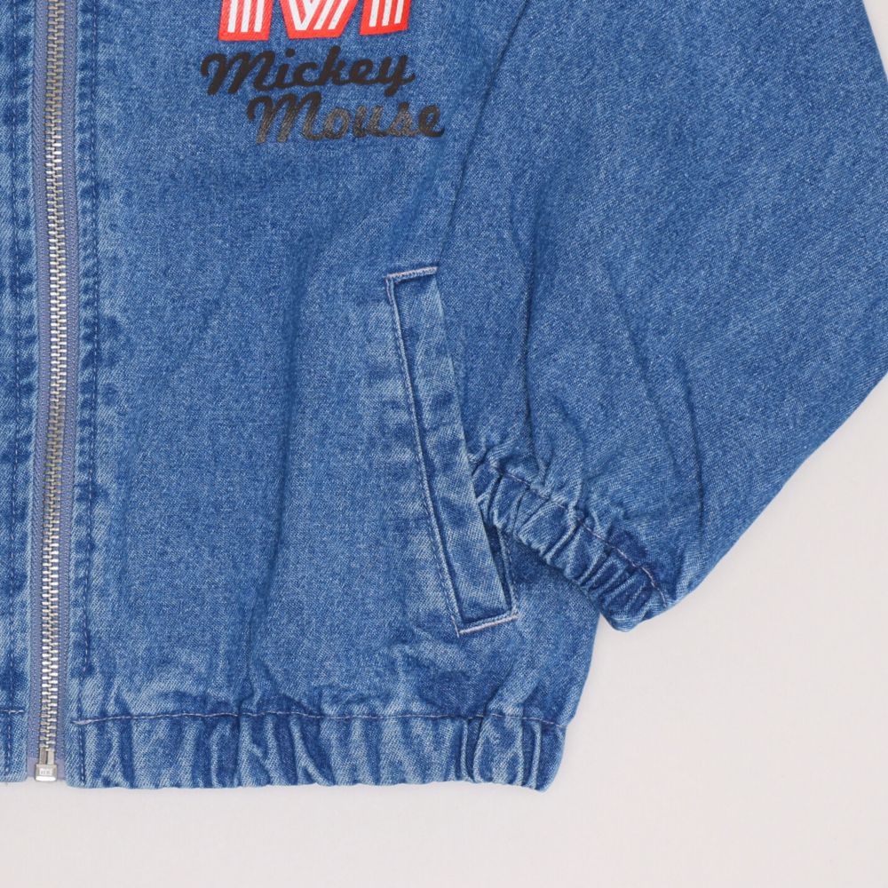 【ベビードール】ミッキー デニムジャケット 1252K / ベビーサイズ キッズ トップス アウター 羽織り ブルゾン ジャケット デニム 春秋