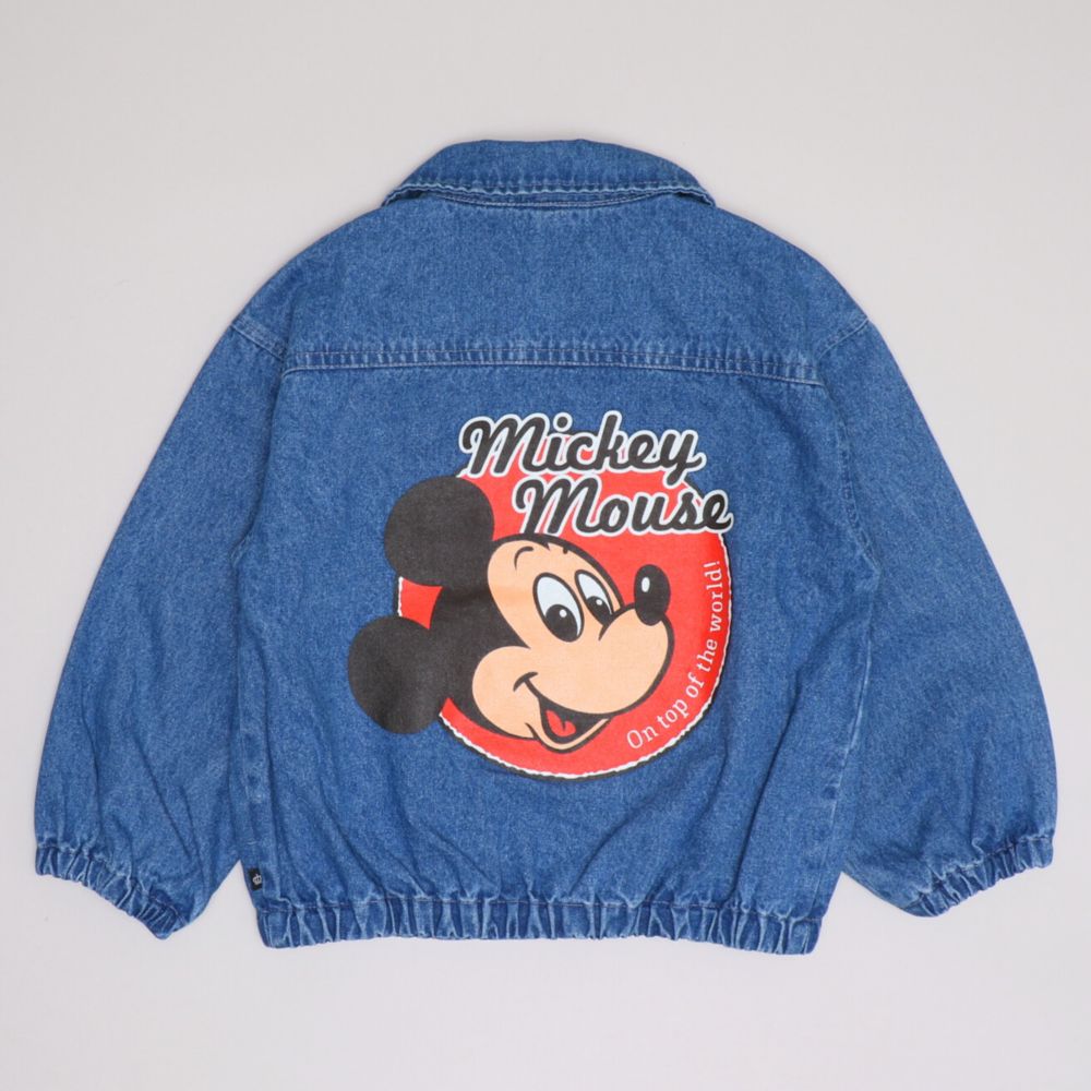 【ベビードール】ミッキー デニムジャケット 1252K / ベビーサイズ キッズ トップス アウター 羽織り ブルゾン ジャケット デニム 春秋