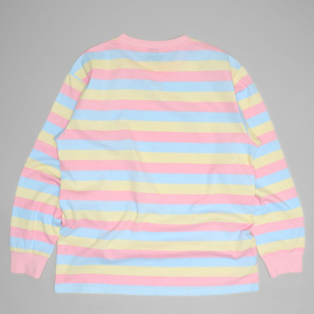 【ベビードール】ミニー 親子お揃い ワッペン付ボーダー柄ロンT 1257A / 大人 ユニセックス 男女兼用 リンクコーデ ペアルック 親子コーデ トップス 長袖 クルーネック カットソー 天竺素材