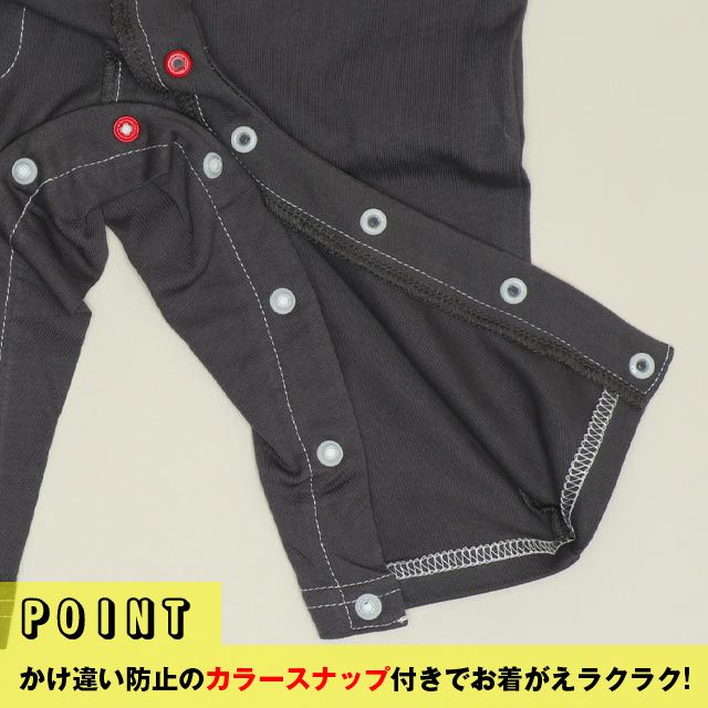 【ベビードール】ミッキー ワッペン付ボーダー柄ロンパース 1259B / ベビーサイズ 赤ちゃん 出産祝い 贈り物 プレゼント ベビー服 つなぎ ドッキングロンパース 楽ちん 天竺素材 リンクコーデ ペアルック 親子コーデ