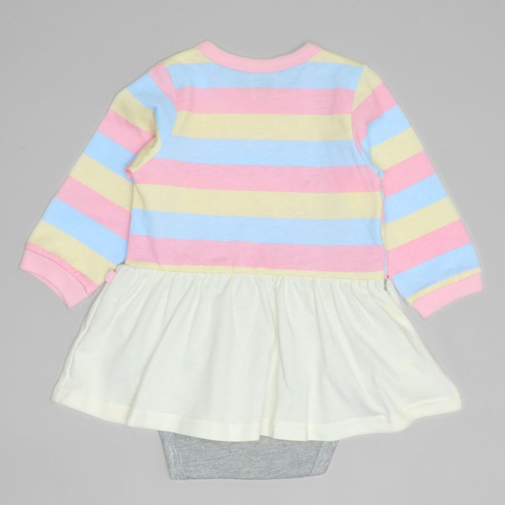 【ベビードール】ミニー ワッペン付ボーダー柄ロンパース 1259B / ベビーサイズ 赤ちゃん 出産祝い 贈り物 プレゼント ベビー服 つなぎ ドッキングロンパース 楽ちん 天竺素材 リンクコーデ ペアルック 親子コーデ