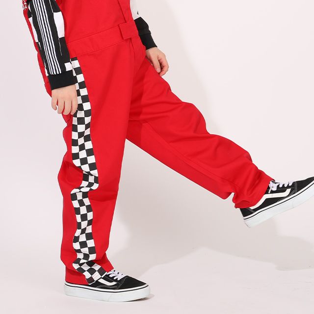 【ベビードール】カーズ つなぎ 1261K / ベビーサイズ キッズ トップス 半袖 つなぎ 作業着 オールインワン サーキット ピットクルー スナップボタン ベルトループ ウエスト半ゴム