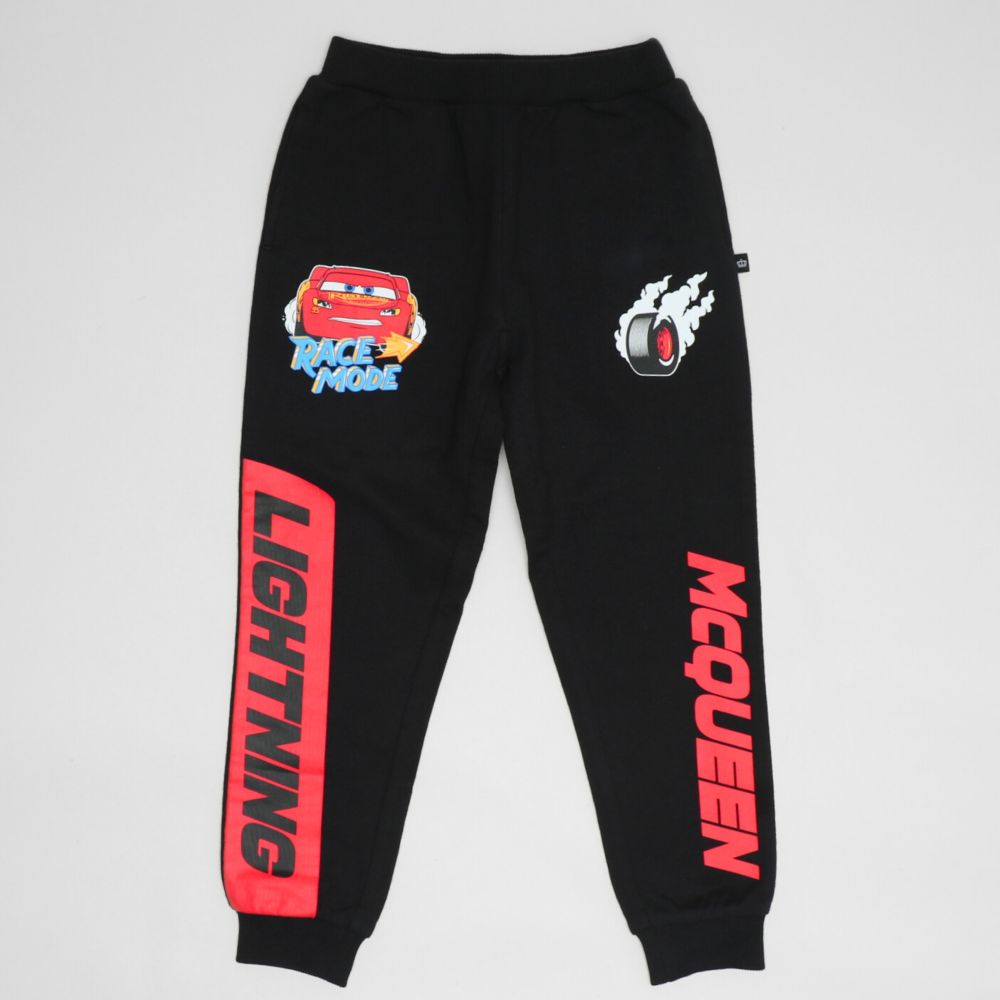【ベビードール】カーズ キャラクターロゴロングパンツ 1264K / ベビーサイズ キッズ ボトムス 長ズボン ジョガーパンツ ジャージ スウェットパンツ ストレート ウエスト総ゴム ゴム穴付 スポーツMIX