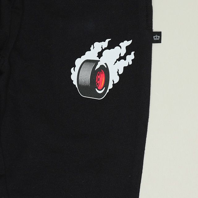 【ベビードール】カーズ キャラクターロゴロングパンツ 1264K / ベビーサイズ キッズ ボトムス 長ズボン ジョガーパンツ ジャージ スウェットパンツ ストレート ウエスト総ゴム ゴム穴付 スポーツMIX