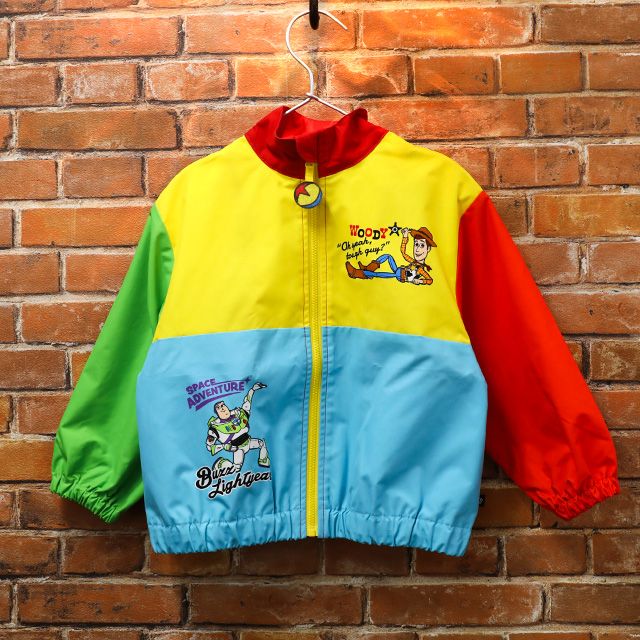 【ベビードール】トイストーリー 【防風・撥水】ウインドブレーカー 1269K / ベビーサイズ キッズサイズ トップス 長袖 羽織り 薄手 軽アウター ライトアウター ジャンパー ジャケット レジャー ファスナーガード付き カラフル 防風＆撥水加工