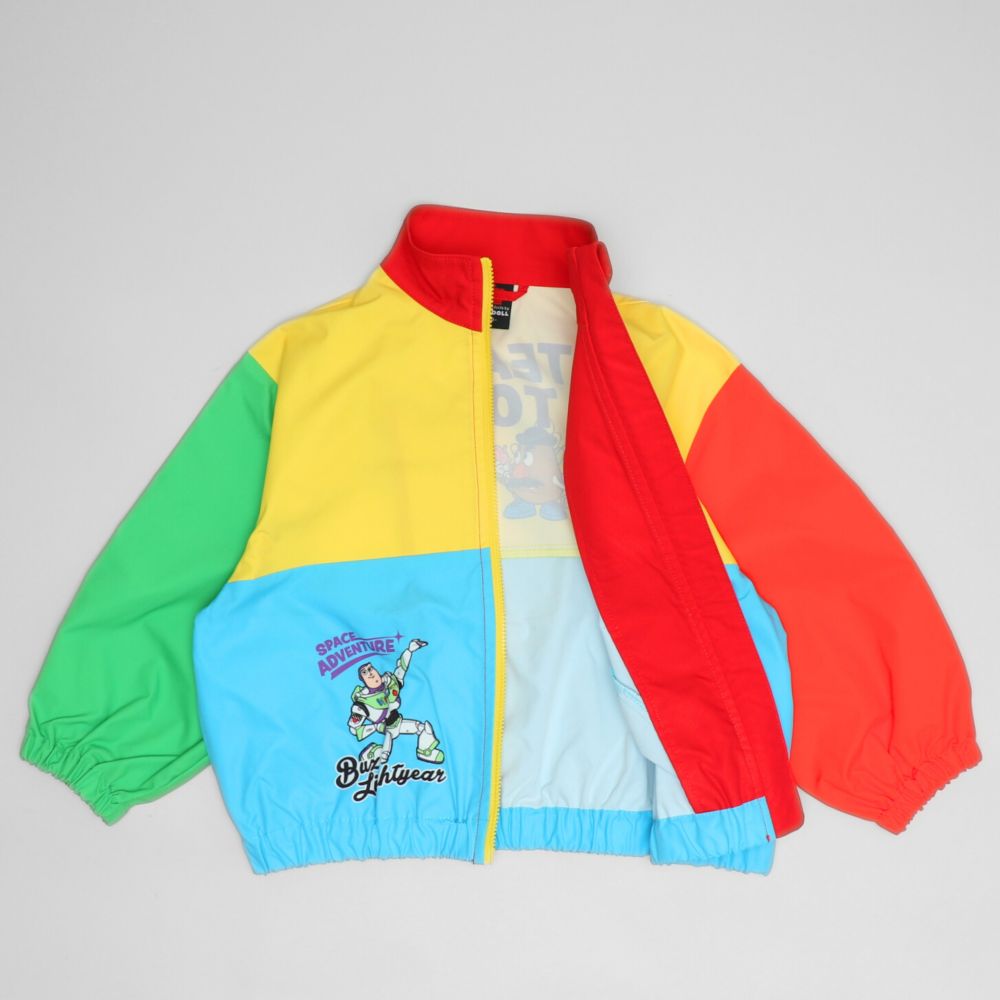 【ベビードール】トイストーリー 【防風・撥水】ウインドブレーカー 1269K / ベビーサイズ キッズサイズ トップス 長袖 羽織り 薄手 軽アウター ライトアウター ジャンパー ジャケット レジャー ファスナーガード付き カラフル 防風＆撥水加工