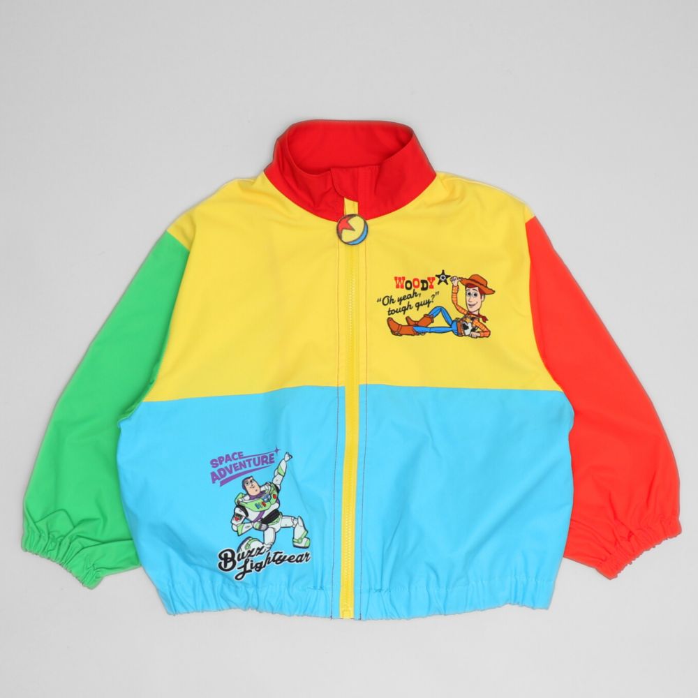 【ベビードール】トイストーリー 【防風・撥水】ウインドブレーカー 1269K / ベビーサイズ キッズサイズ トップス 長袖 羽織り 薄手 軽アウター ライトアウター ジャンパー ジャケット レジャー ファスナーガード付き カラフル 防風＆撥水加工