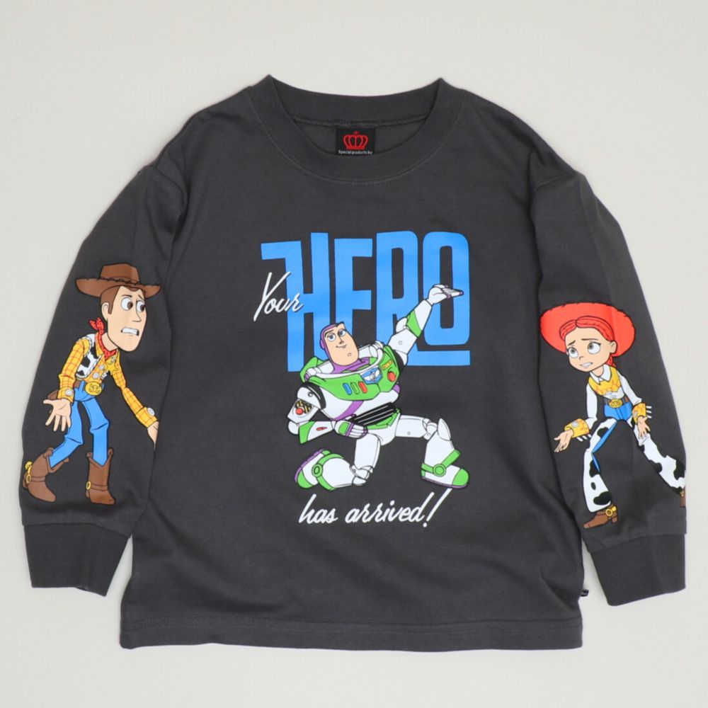 【ベビードール】バズ 親子お揃い キャラクターロンT 1271K / ベビーサイズ キッズ リンクコーデ ペアルック 親子コーデ トップス 長袖 Tシャツ クルーネック スウェット 天竺素材 ウッディ ジェシー