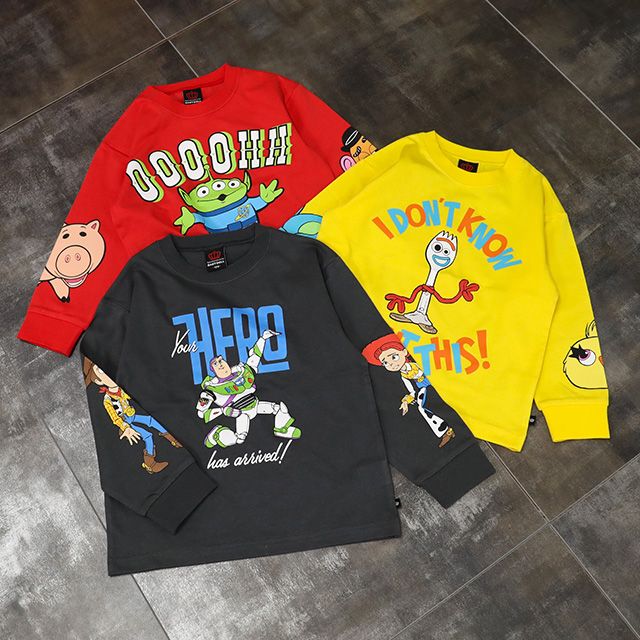 【ベビードール】フォーキー 親子お揃い キャラクターロンT 1271K / ベビーサイズ キッズ リンクコーデ ペアルック 親子コーデ トップス 長袖 Tシャツ クルーネック スウェット 天竺素材 ダッキー バニー