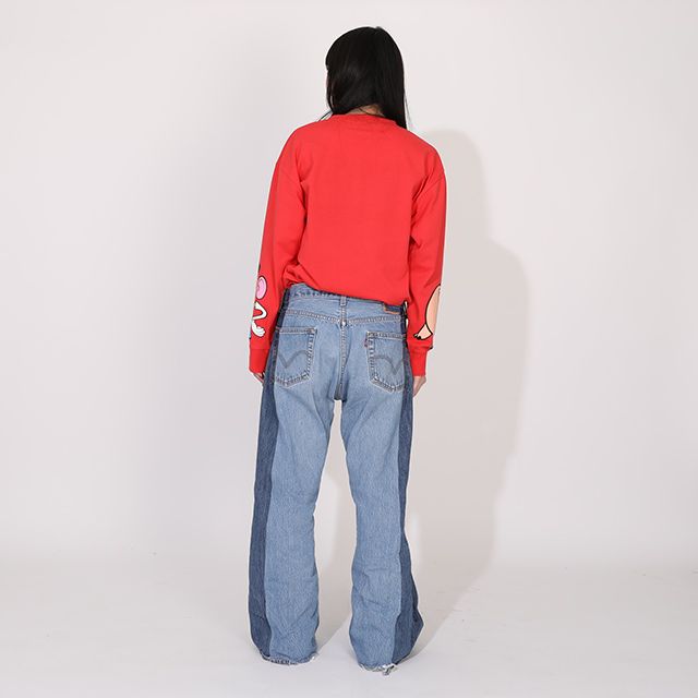 【ベビードール】リトルグリーンメン 親子お揃い キャラクターロンT 1271A / 大人 ユニセックス 男女兼用 リンクコーデ ペアルック 親子コーデ トップス 長袖 Tシャツ クルーネック スウェット 天竺素材 ハム ポテトヘッド