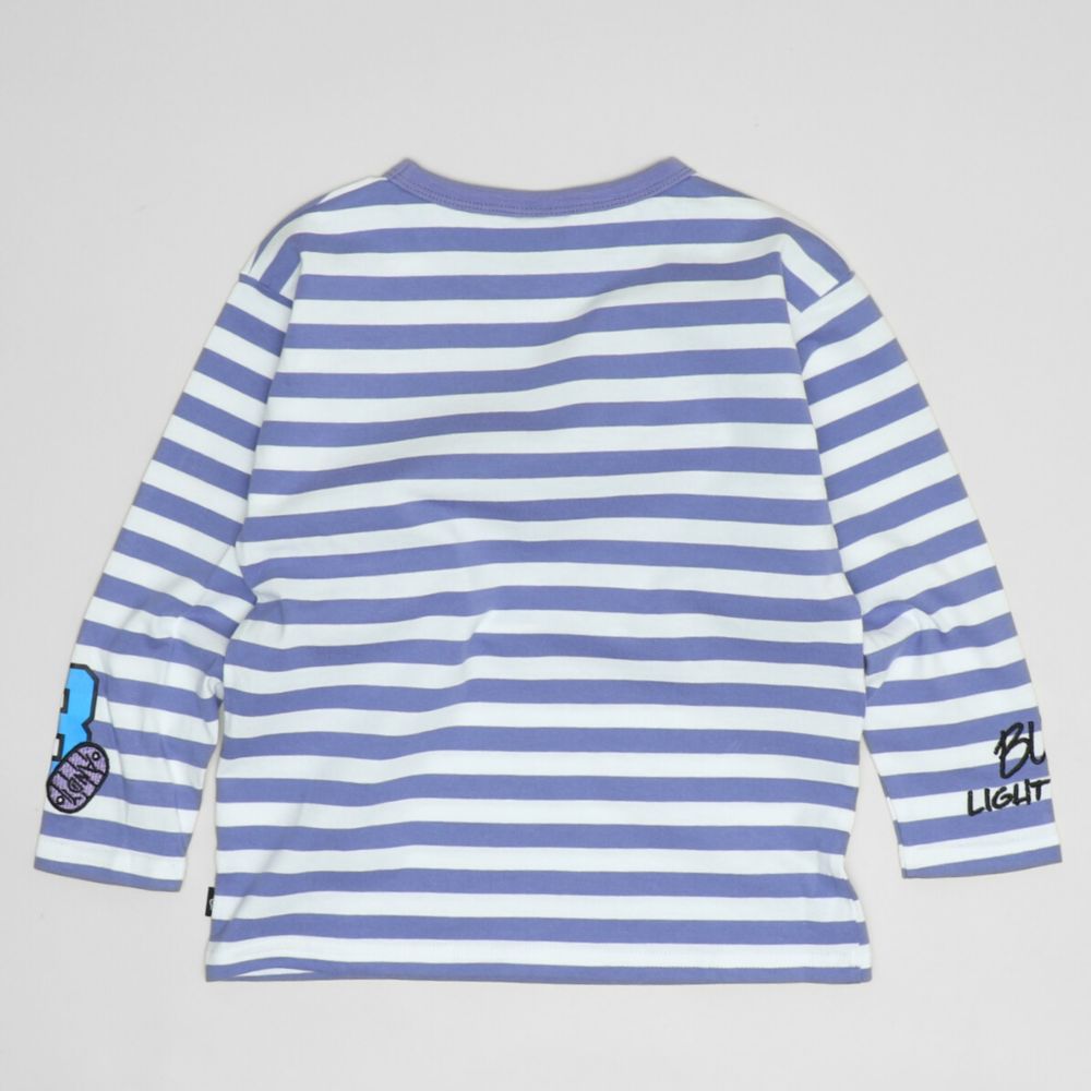 【ベビードール】バズ ボーダーロンT 1278K / ベビーサイズ キッズ トップス 長袖  Tシャツ クルーネック カットソー 天竺素材 ボーダー柄