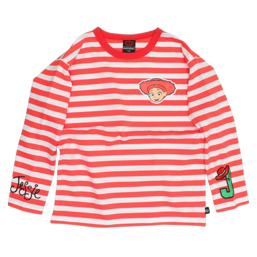 【ベビードール】ジェシー ボーダーロンT 1278K / ベビーサイズ キッズ トップス 長袖  Tシャツ クルーネック カットソー 天竺素材 ボーダー柄