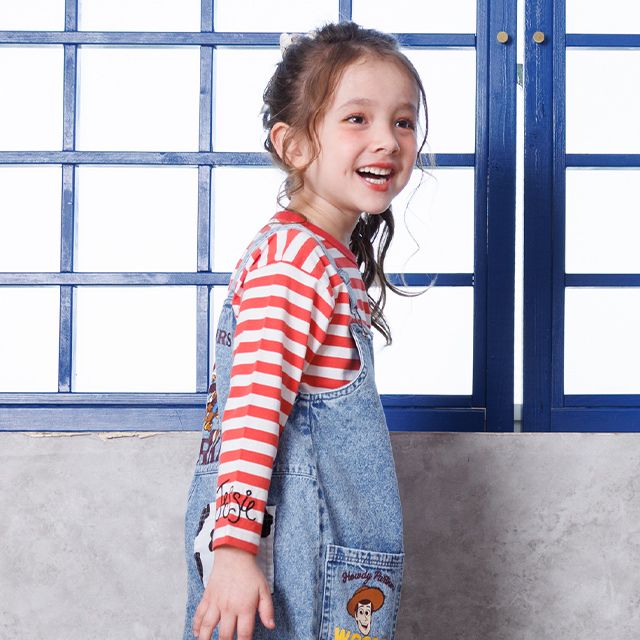 【ベビードール】ジェシー ボーダーロンT 1278K / ベビーサイズ キッズ トップス 長袖  Tシャツ クルーネック カットソー 天竺素材 ボーダー柄