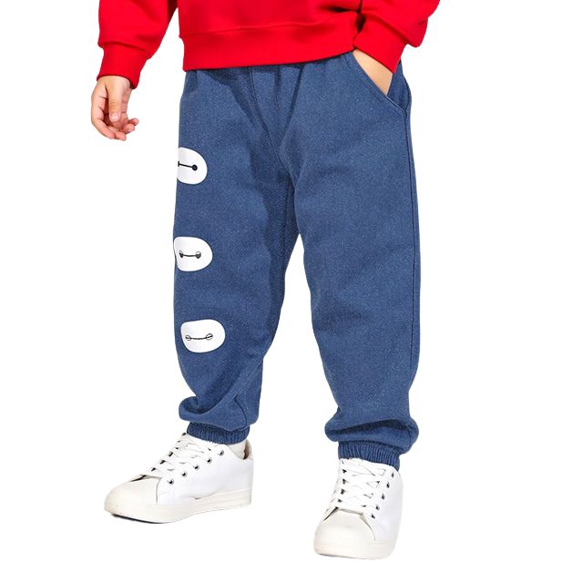 【ベビードール】ベイマックス キャラクターデニムロングパンツ 1287K / ベビーサイズ キッズ ボトムス 長ズボン デニムパンツ ウエスト総ゴム ゴム穴付