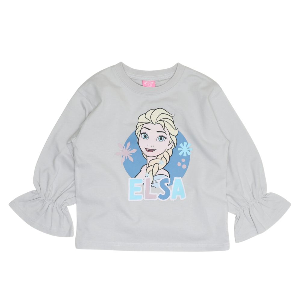 【ベビードール】エルサ 袖ギャザーロンT 1288K / ベビーサイズ キッズ トップス 長袖 Tシャツ クルーネック 天竺素材 ガーリー