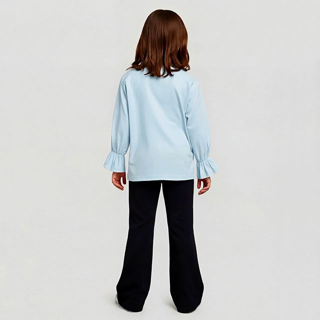 【ベビードール】エルサ 袖ギャザーロンT 1288K / ベビーサイズ キッズ トップス 長袖 Tシャツ クルーネック 天竺素材 ガーリー