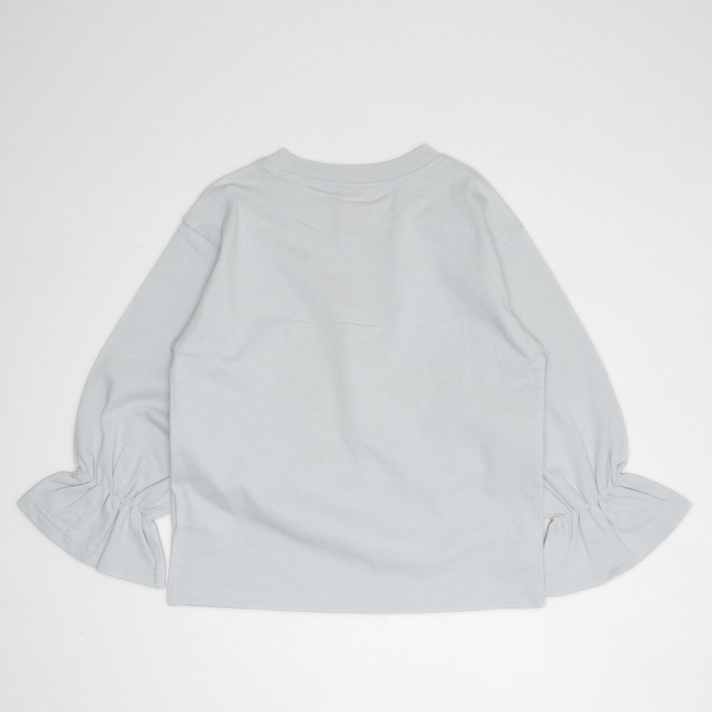 【ベビードール】エルサ 袖ギャザーロンT 1288K / ベビーサイズ キッズ トップス 長袖 Tシャツ クルーネック 天竺素材 ガーリー