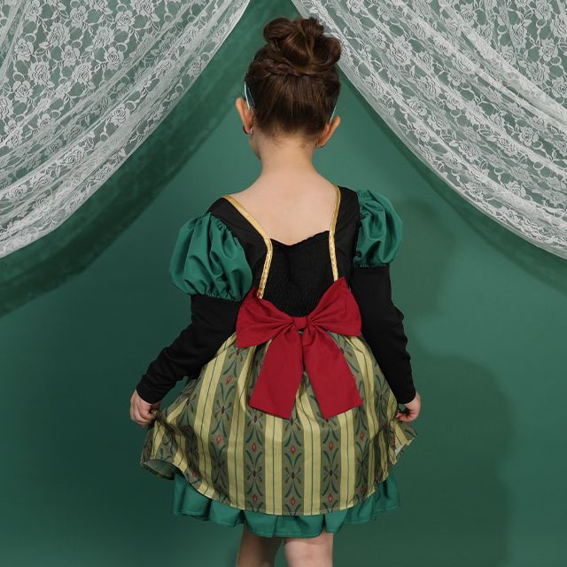 【ベビードール】アナ 戴冠式なりきるドレスワンピース 1294K / キッズ トップス スカート ドレス ワンピース なりきれる 仮装 コスプレ お姫様 豪華 パーティ 衣装 姉妹コーデ リンクコーデ