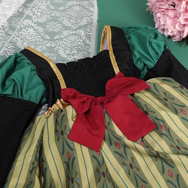 【ベビードール】アナ 戴冠式なりきるドレスワンピース 1294K / キッズ トップス スカート ドレス ワンピース なりきれる 仮装 コスプレ お姫様 豪華 パーティ 衣装 姉妹コーデ リンクコーデ