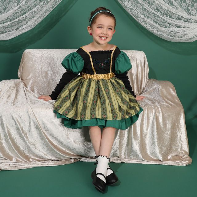 【ベビードール】アナ 戴冠式なりきるドレスワンピース 1294K / キッズ トップス スカート ドレス ワンピース なりきれる 仮装 コスプレ お姫様 豪華 パーティ 衣装 姉妹コーデ リンクコーデ