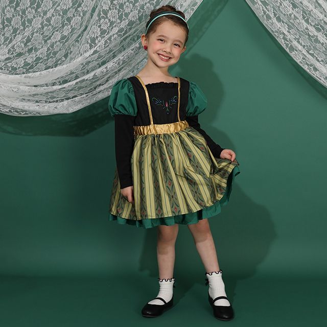 【ベビードール】アナ 戴冠式なりきるドレスワンピース 1294K / キッズ トップス スカート ドレス ワンピース なりきれる 仮装 コスプレ お姫様 豪華 パーティ 衣装 姉妹コーデ リンクコーデ