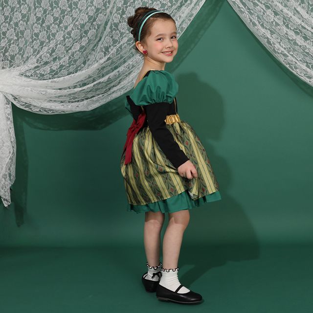 【ベビードール】アナ 戴冠式なりきるドレスワンピース 1294K / キッズ トップス スカート ドレス ワンピース なりきれる 仮装 コスプレ お姫様 豪華 パーティ 衣装 姉妹コーデ リンクコーデ