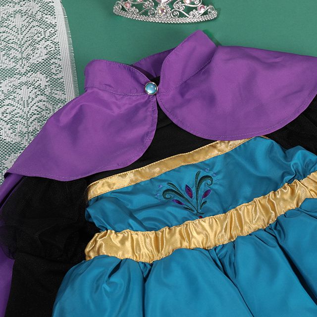 【ベビードール】エルサ 戴冠式なりきるドレスワンピース 1295K / キッズ トップス スカート ドレス ワンピース なりきれる 仮装 コスプレ お姫様 豪華 パーティ 衣装 姉妹コーデ リンクコーデ マント付き