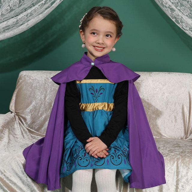 【ベビードール】エルサ 戴冠式なりきるドレスワンピース 1295K / キッズ トップス スカート ドレス ワンピース なりきれる 仮装 コスプレ お姫様 豪華 パーティ 衣装 姉妹コーデ リンクコーデ マント付き