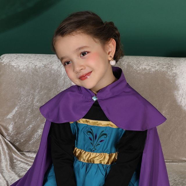 【ベビードール】エルサ 戴冠式なりきるドレスワンピース 1295K / キッズ トップス スカート ドレス ワンピース なりきれる 仮装 コスプレ お姫様 豪華 パーティ 衣装 姉妹コーデ リンクコーデ マント付き