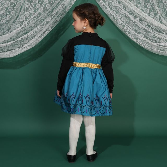 【ベビードール】エルサ 戴冠式なりきるドレスワンピース 1295K / キッズ トップス スカート ドレス ワンピース なりきれる 仮装 コスプレ お姫様 豪華 パーティ 衣装 姉妹コーデ リンクコーデ マント付き