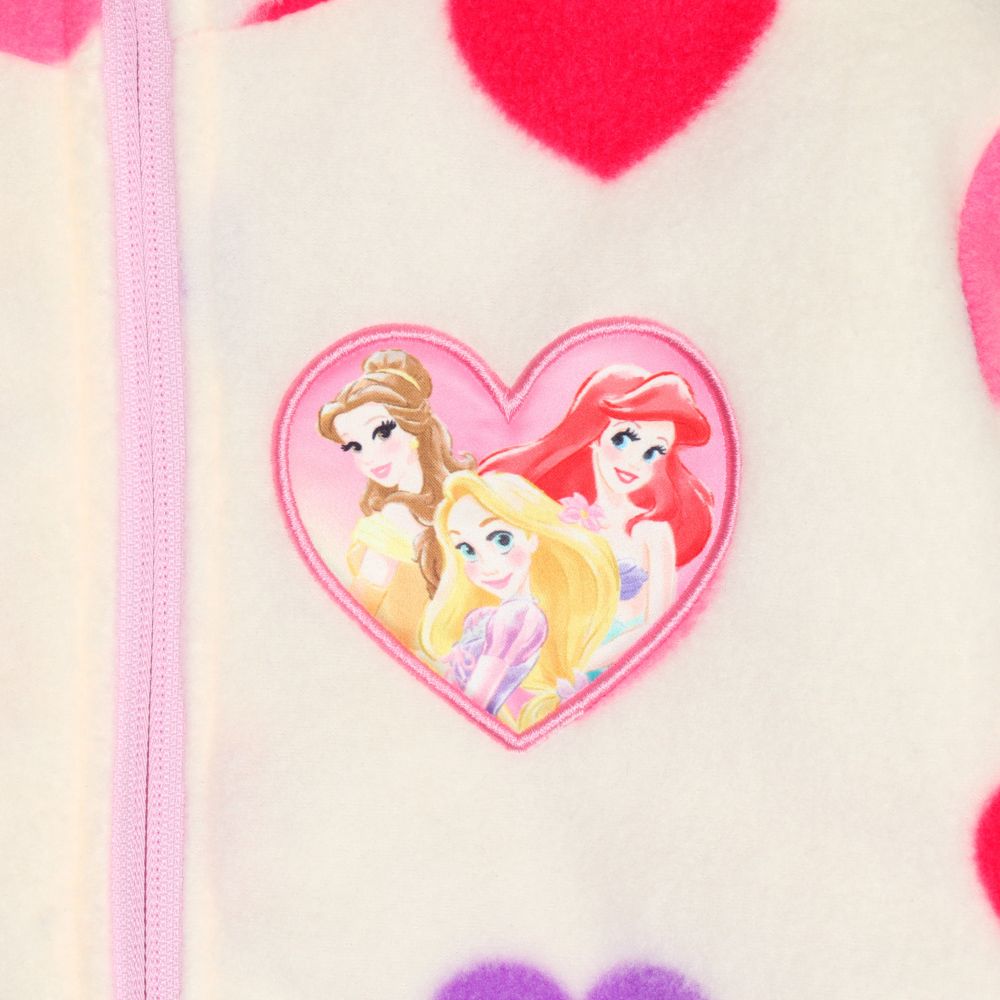 【ベビードール】プリンセス / リバーシブルアウター 1307K / ラプンツェル アリエル ベル / キッズ トップス 長袖 アウター 上着 羽織り ジャケット ブルゾン 中綿 フリース 2Way ガーリー ガールズコーデ ハート ピンク