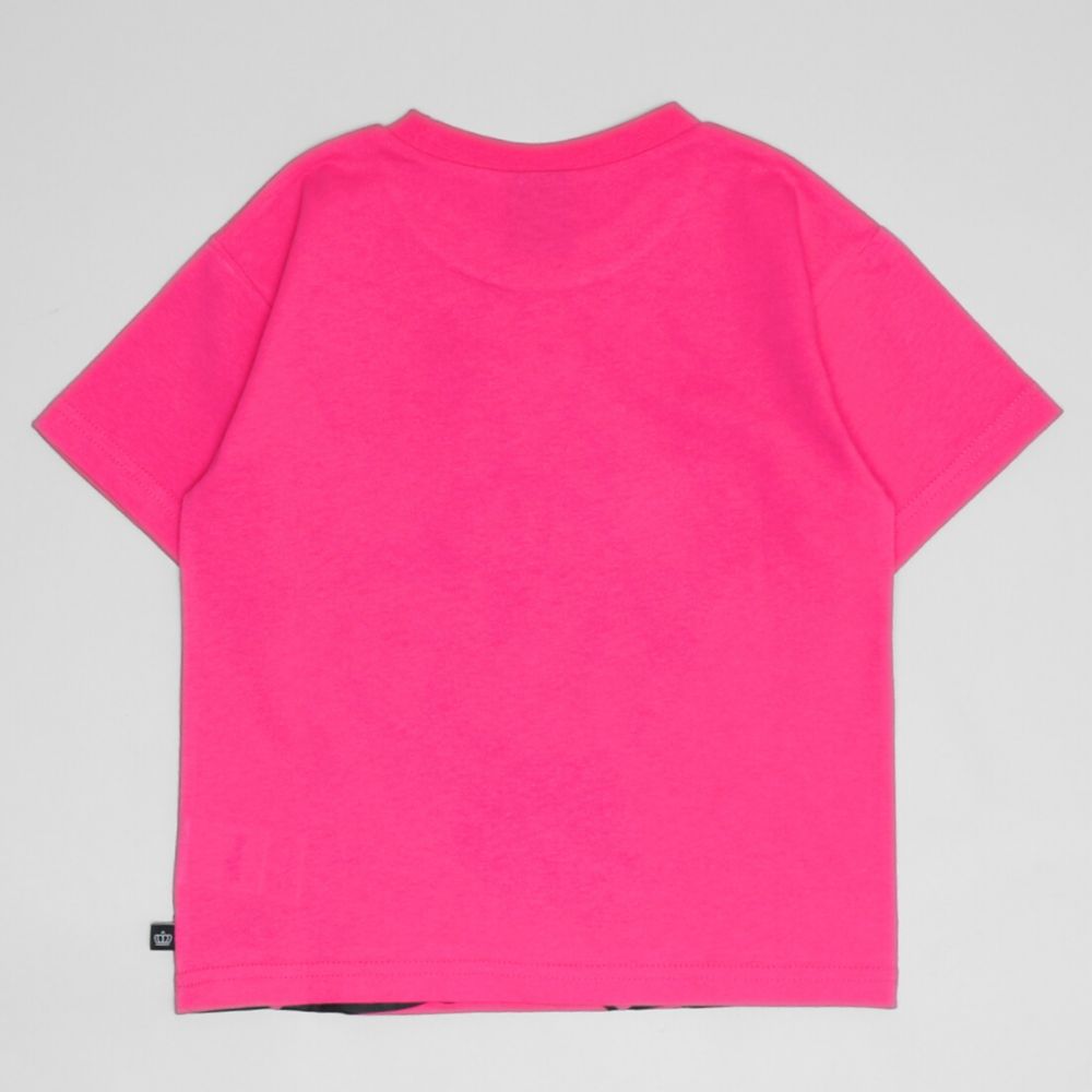 【ベビードール】ミニー 親子お揃い BIGフェイスTシャツ 1329K / ベビーサイズ キッズ リンクコーデ ペアルック 親子コーデ トップス 半袖 クルーネック カットソー