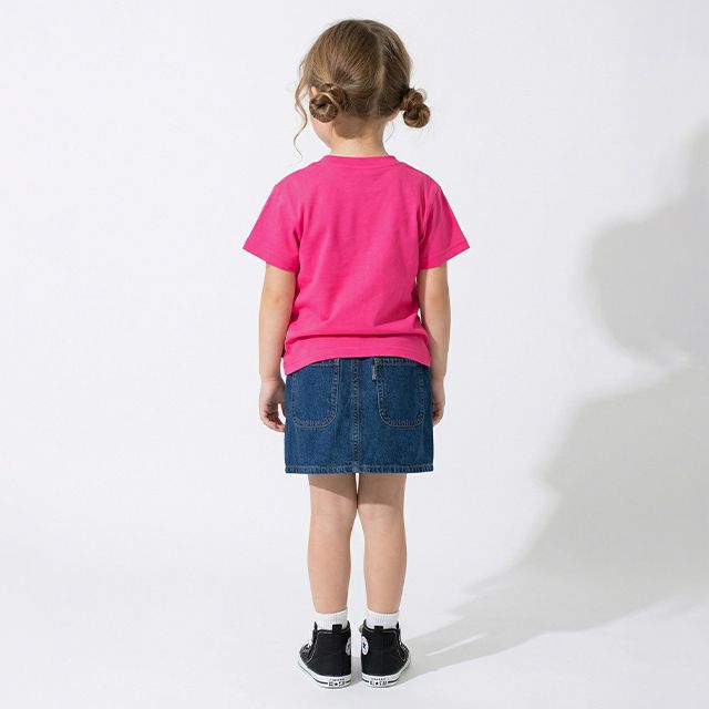 【ベビードール】ミニー 親子お揃い BIGフェイスTシャツ 1329K / ベビーサイズ キッズ リンクコーデ ペアルック 親子コーデ トップス 半袖 クルーネック カットソー