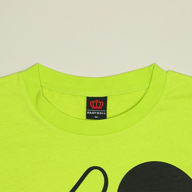 【ベビードール】ミッキー 親子お揃い BIGフェイスTシャツ 1329A / 大人 ユニセックス 男女兼用 リンクコーデ ペアルック 親子コーデ トップス 半袖 クルーネック カットソー