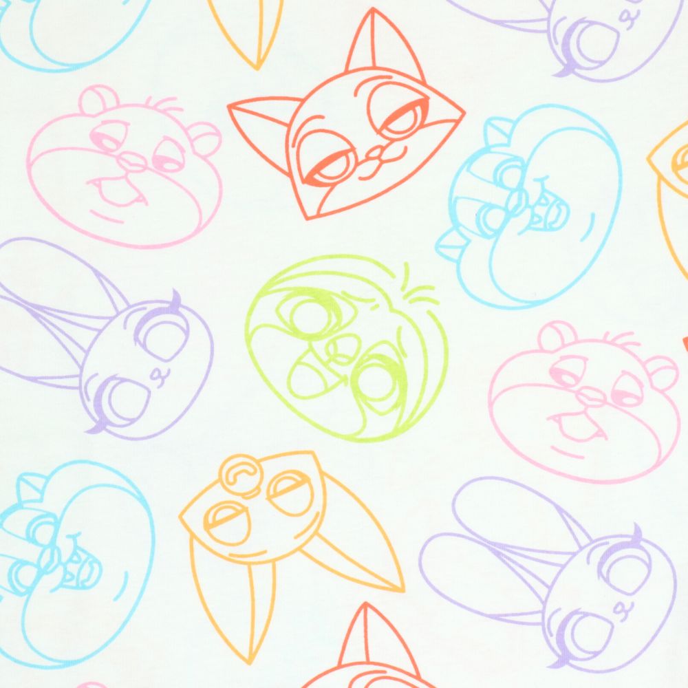 【ベビードール】ズートピア 総柄Tシャツ 1331K / ベビーサイズ キッズ トップス 半袖 クルーネック カットソー ジュディ ホップス ニック ワイルド フラッシュ スロスモア フィニック